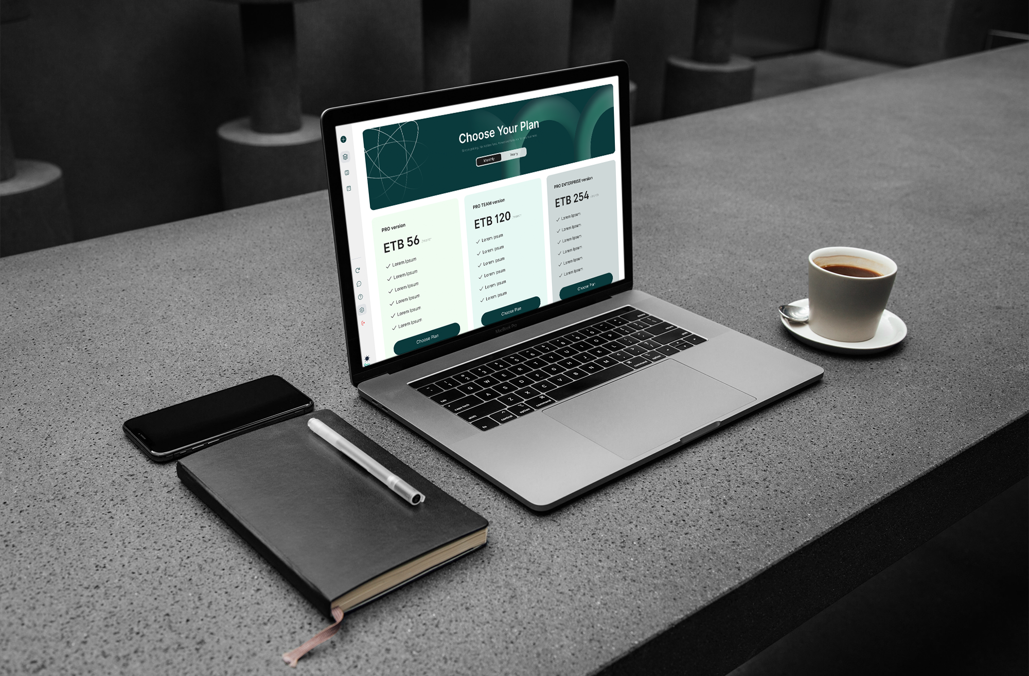macbook pro workspace psd mockup