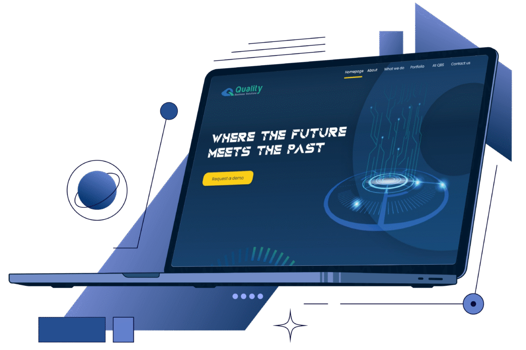 stylized laptop side mockup